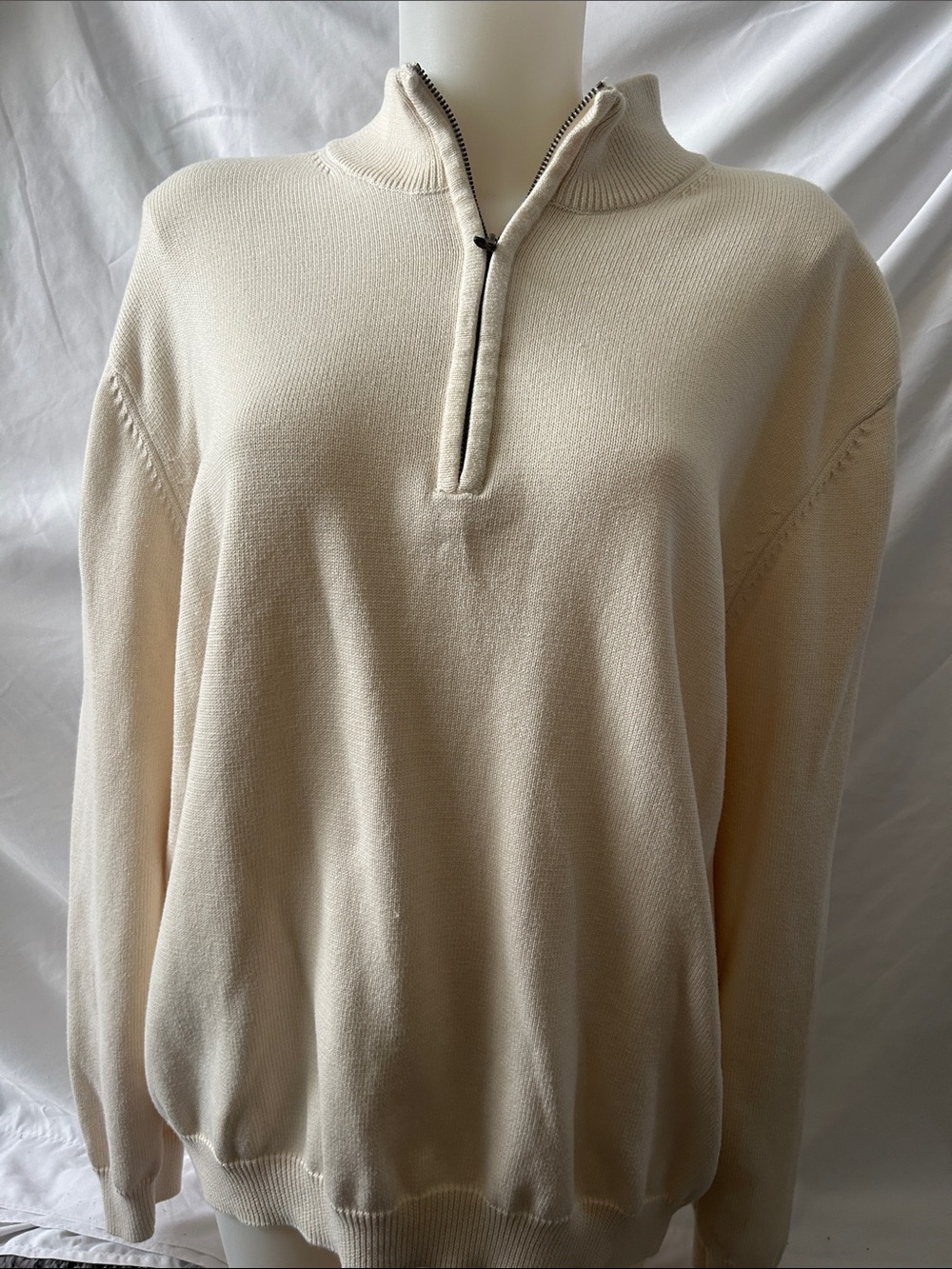Nordstrom Cream Half-Zip Knit Pullover